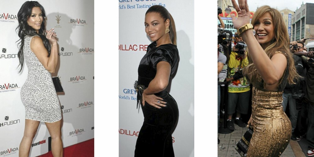 KVINNELIGE FORMER: Kjendiser som Kim Kardashian, Beyoncé og Jennifer Lopez er stolte av sine flotte former, og er gode forbilder for dagens unge. KVINNELIGE FORMER: Kjendiser som Kim Kardashian, Beyoncé og Jennifer Lopez er stolte av sine flotte former, og er gode forbilder for dagens unge.
