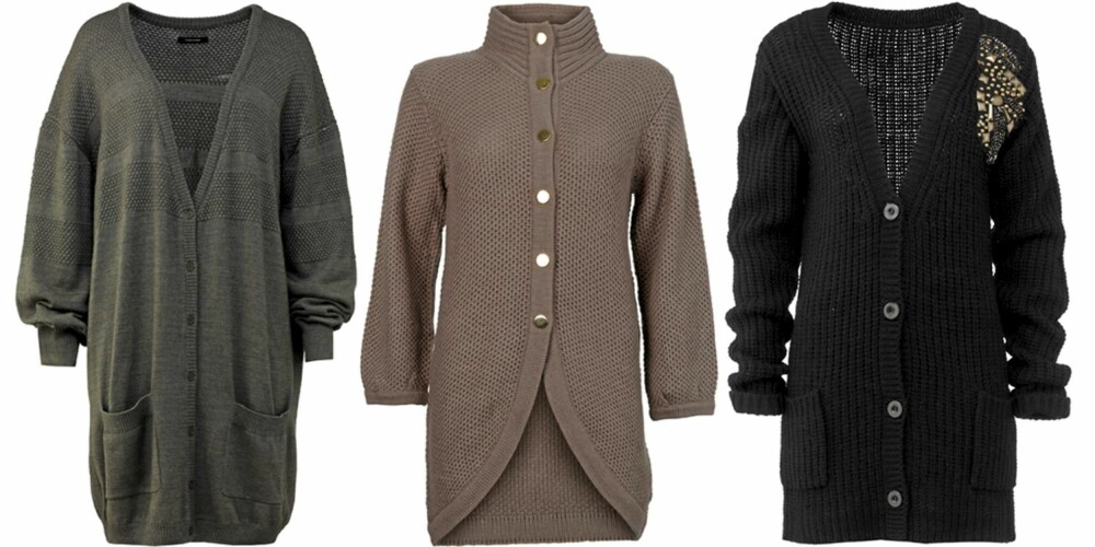 FRA VENSTRE: Samsøe Samsøe (kr 800), Vero Moda (kr 200), Cubus (kr 499). FRA VENSTRE: Samsøe Samsøe (kr 800), Vero Moda (kr 200), Cubus (kr 499).