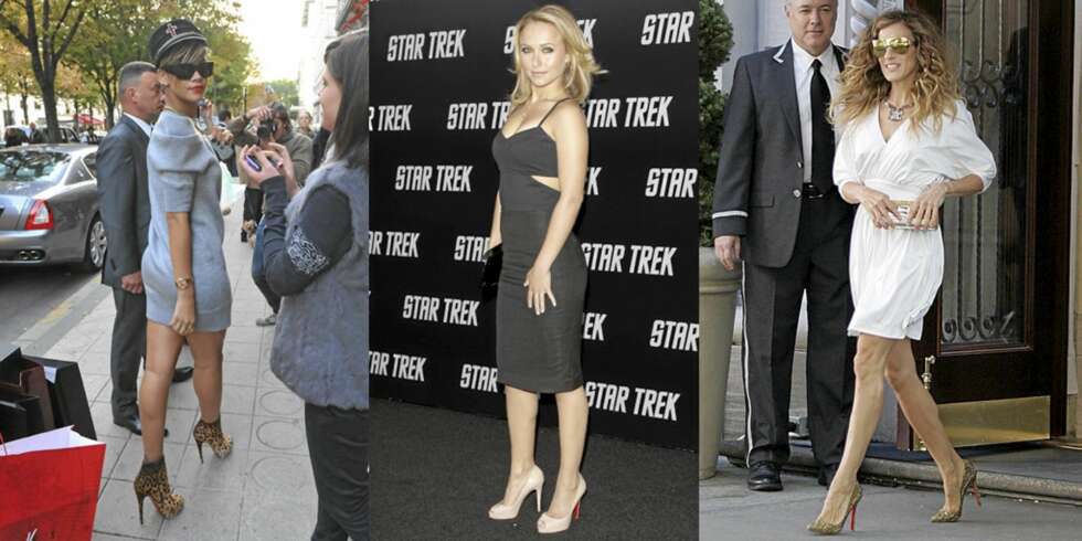 LOUBOUTINS: Stjerner som Rihanna, Hayden Panettiere og Sarah Jessica Parker er fans av sko fra Christian Louboutin. LOUBOUTINS: Stjerner som Rihanna, Hayden Panettiere og Sarah Jessica Parker er fans av sko fra Christian Louboutin.