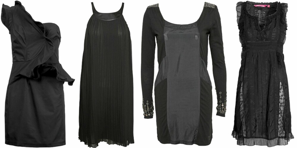 FRA VENSTRE: Vero Moda (kr 600), Day Birger et Mikkelsen (kr 2299), Pepe Jeans (kr 999), Indiska (kr 349). FRA VENSTRE: Vero Moda (kr 600), Day Birger et Mikkelsen (kr 2299), Pepe Jeans (kr 999), Indiska (kr 349).