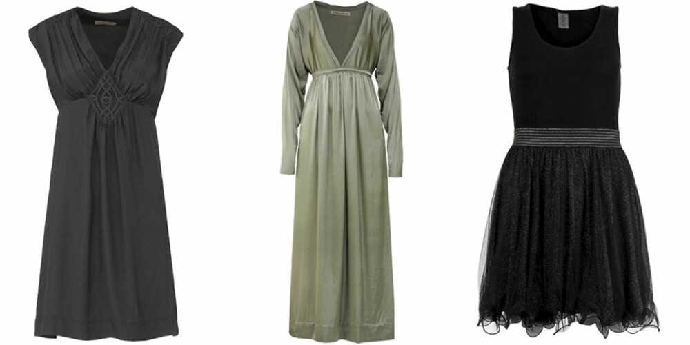 FRA VENSTRE: Saint Tropez (kr 749), Rabens Saloner (kr 3499), Vero Moda (kr 259). FRA VENSTRE: Saint Tropez (kr 749), Rabens Saloner (kr 3499), Vero Moda (kr 259).