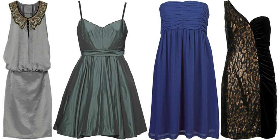 FRA VENSTRE: HM (kr 399), Asos (kr 429), Bik Bok (kr 299), Vero Moda (kr 450). FRA VENSTRE: HM (kr 399), Asos (kr 429), Bik Bok (kr 299), Vero Moda (kr 450).