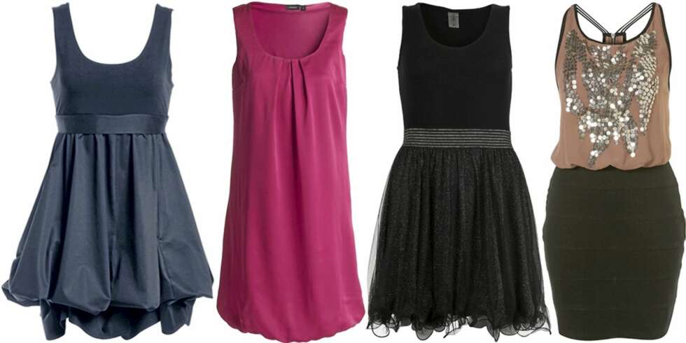 FRA VENSTRE: Ellos (kr 399), Lindex (kr 349), Vero Moda (kr 260), Topshop (kr 466). FRA VENSTRE: Ellos (kr 399), Lindex (kr 349), Vero Moda (kr 260), Topshop (kr 466).