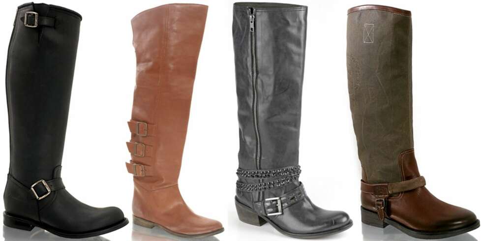 FRA VENSTRE: Prime Boots (kr 3495), Fornarina (kr 3149), Bronx (kr 1600), Hilfiger Denim (kr 2099). FRA VENSTRE: Prime Boots (kr 3495), Fornarina (kr 3149), Bronx (kr 1600), Hilfiger Denim (kr 2099).