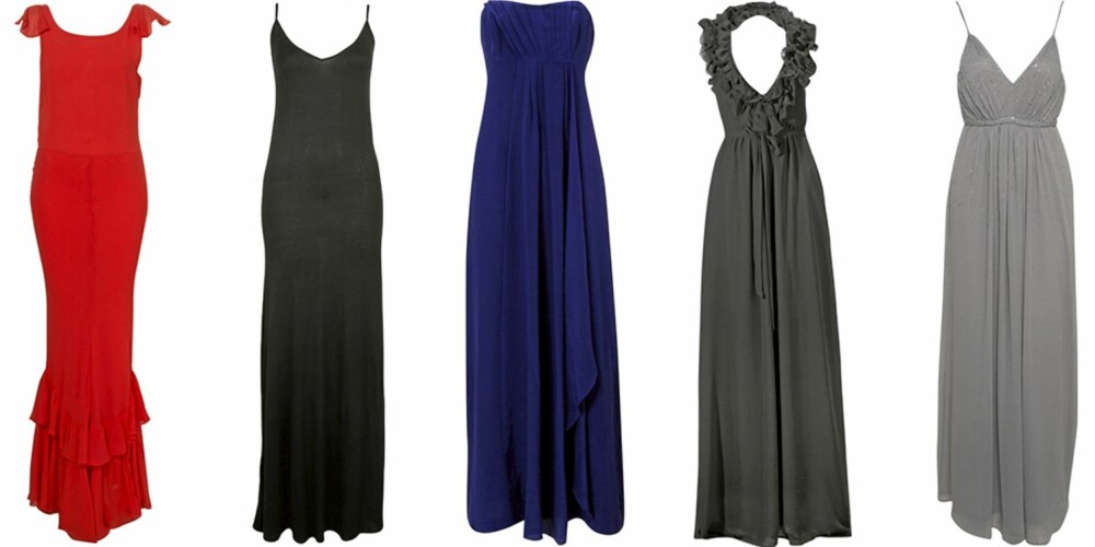 FRA VENSTRE: Topshop (kr 1398), Bik Bok (kr 249), Oasis (kr 769), Gina Tricot (kr 699), Vila (kr 499). FRA VENSTRE: Topshop (kr 1398), Bik Bok (kr 249), Oasis (kr 769), Gina Tricot (kr 699), Vila (kr 499).