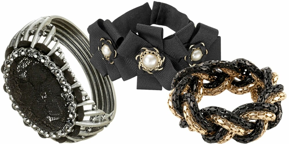 FRA VENSTRE: Topshop (kr 154), Accessorize (kr 131), Bik Bok (kr 99). FRA VENSTRE: Topshop (kr 154), Accessorize (kr 131), Bik Bok (kr 99).