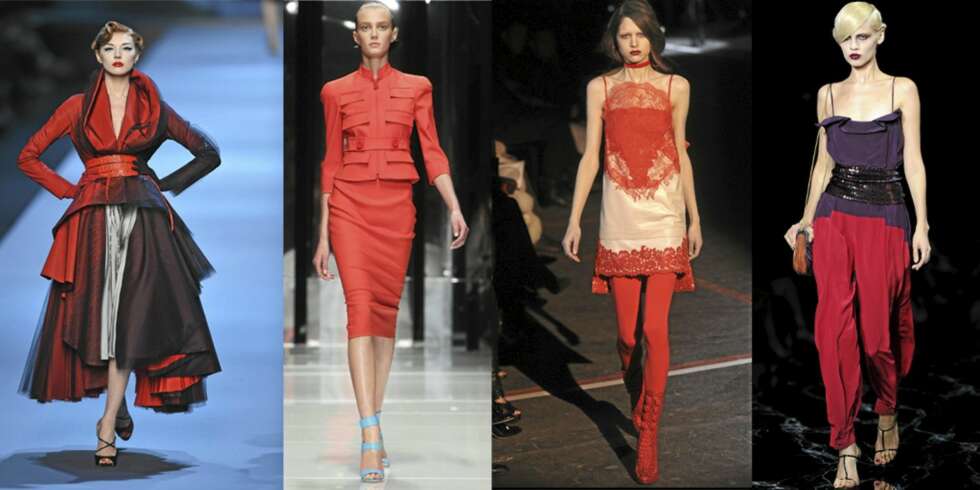 CATWALK: Christian Dior, Versace, Givenchy og Marc Jacobs brukte alle rød. CATWALK: Christian Dior, Versace, Givenchy og Marc Jacobs brukte alle rød.