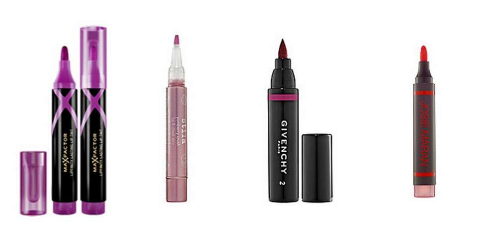 LIP STAIN: Max Factor Raspberry (kr 115), Stila Yumberry (kr 120), Givenchy Rose Impression (kr 125), Josie Maran (kr 85) LIP STAIN: Max Factor Raspberry (kr 115), Stila Yumberry (kr 120), Givenchy Rose Impression (kr 125), Josie Maran (kr 85)
