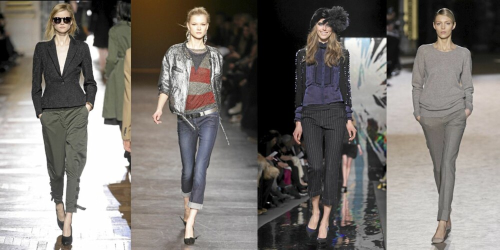 ANKELLENGDE: Dries Van Noten, Isabel Marant, Diane von Furstenberg og Stella McCartney viste kortere bukser på catwalken. ANKELLENGDE: Dries Van Noten, Isabel Marant, Diane von Furstenberg og Stella McCartney viste kortere bukser på catwalken.