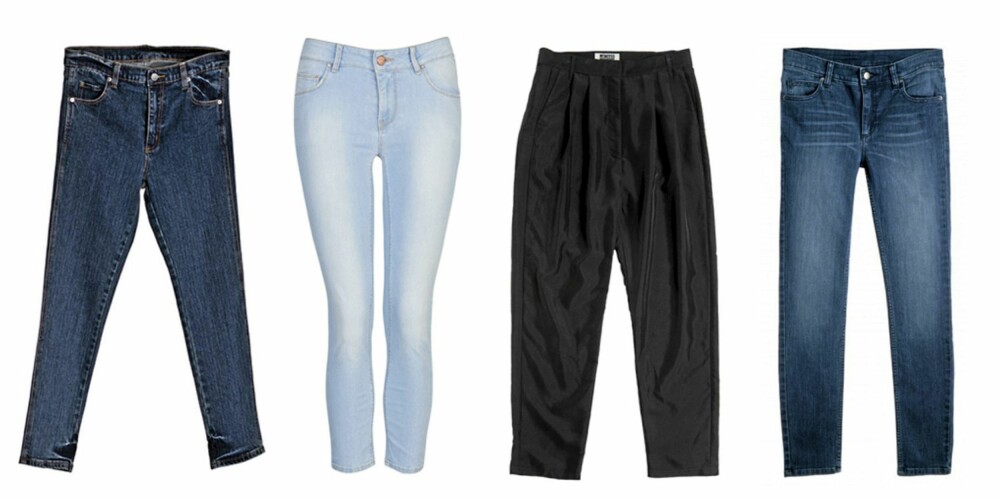 FRA VENSTRE: Cheap Monday Ankle Stretch (kr 400), Bik Bok (kr 499), Weekday (kr 500) og Monki (kr 300). FRA VENSTRE: Cheap Monday Ankle Stretch (kr 400), Bik Bok (kr 499), Weekday (kr 500) og Monki (kr 300).