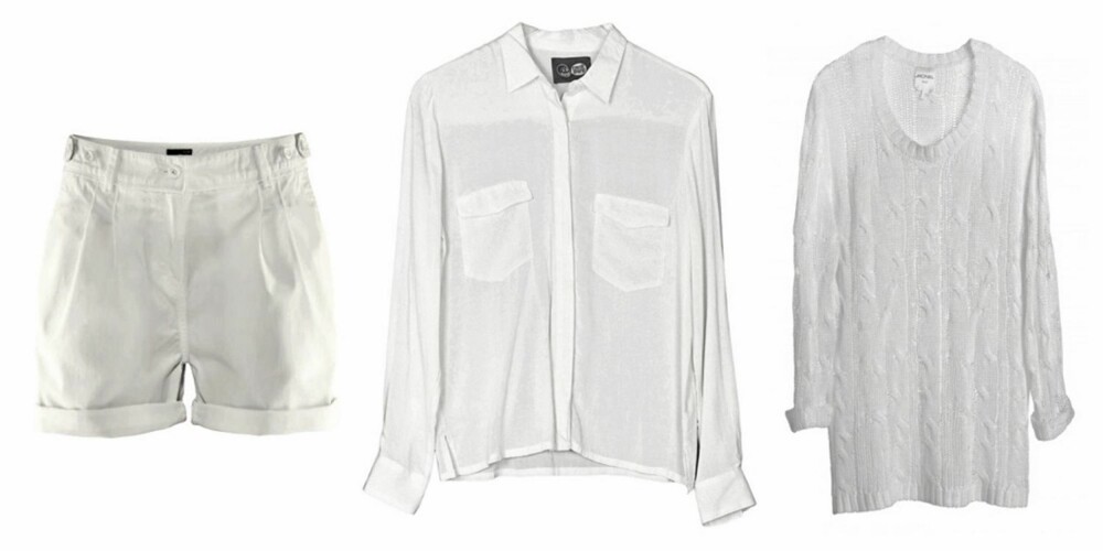FRA VENSTRE: Shorts fra H&M (kr 149), skjorte fra Cheap Monday (kr 500) og genser fra Monki (kr 400). FRA VENSTRE: Shorts fra H&M (kr 149), skjorte fra Cheap Monday (kr 500) og genser fra Monki (kr 400).
