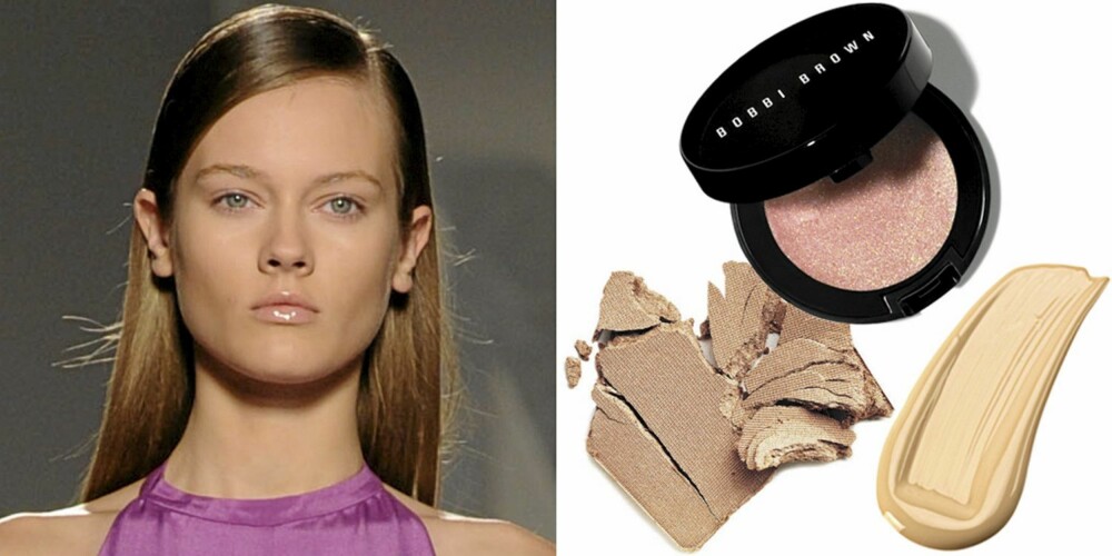 FRA VENSTRE: På catwalken til Max Mara, Dior Diorskin Forever Compact Foundation SPF 25 (kr 470), Bobbi Brown Illuminating Bronzing Powder (kr 310), Estée Lauder Double Wear Stay-in-place Foundation (kr 365). FRA VENSTRE: På catwalken til Max Mara, Dior Diorskin Forever Compact Foundation SPF 25 (kr 470), Bobbi Brown Illuminating Bronzing Powder (kr 310), Estée Lauder Double Wear Stay-in-place Foundation (kr 365).