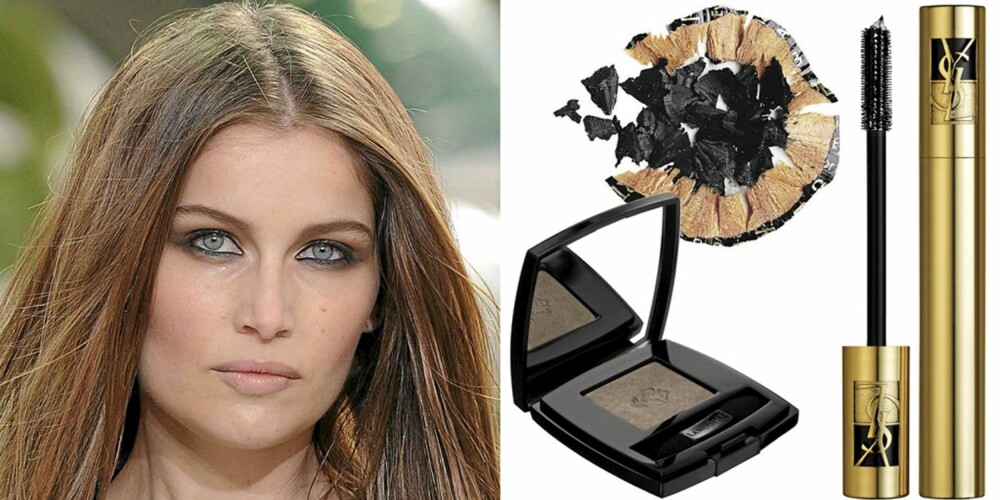 FRA VENSTRE: På catwalken til Roberto Cavalli, Lancôme Ombre Aboslue Mono Eyeshadow nr. F60 (kr 230), Make Up Store Eye Pencil i fargen Black (kr 135), YSL Everlong Mascara nr. 01 Ever Black (kr 255). FRA VENSTRE: På catwalken til Roberto Cavalli, Lancôme Ombre Aboslue Mono Eyeshadow nr. F60 (kr 230), Make Up Store Eye Pencil i fargen Black (kr 135), YSL Everlong Mascara nr. 01 Ever Black (kr 255).
