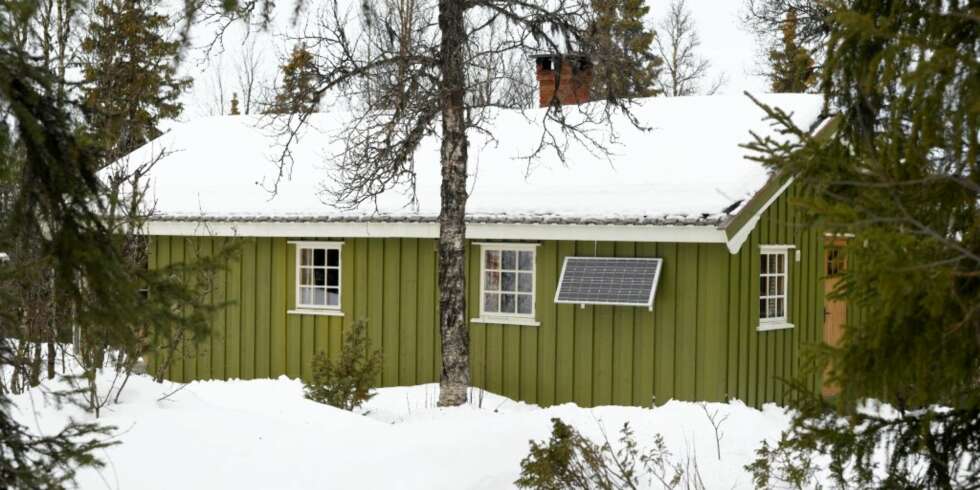 Hytte i skogen. Hytte i skogen.
