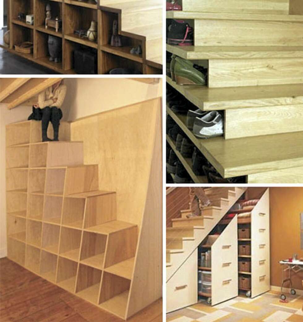 ROMMET UNDER TRAPPEN: Skohyller eller garderobe på hjul, løsningene er flere. ROMMET UNDER TRAPPEN: Skohyller eller garderobe på hjul, løsningene er flere.