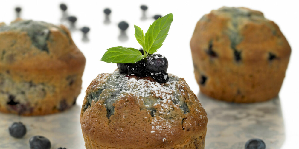 Blåbærmuffins Blåbærmuffins