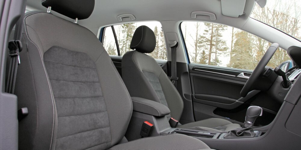 BEST PÅ SETER: Sittestilling og støydemping er førsteklasses i VW Golf. BEST PÅ SETER: Sittestilling og støydemping er førsteklasses i VW Golf.