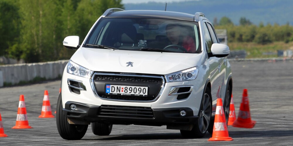 RART: Peuegotr 4008 har en litt uryddig kombinasjon av understyring som glir over i en liten overstyring når den presses. FOTO: Petter Handeland RART: Peuegotr 4008 har en litt uryddig kombinasjon av understyring som glir over i en liten overstyring når den presses. FOTO: Petter Handeland
