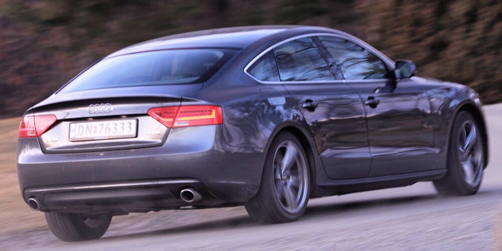 KOMFORT: Med Audi A5 Sportback tåler du å kjøre langt. Veldig langt. Foto: Egil Nordlien, HM Foto KOMFORT: Med Audi A5 Sportback tåler du å kjøre langt. Veldig langt. Foto: Egil Nordlien, HM Foto