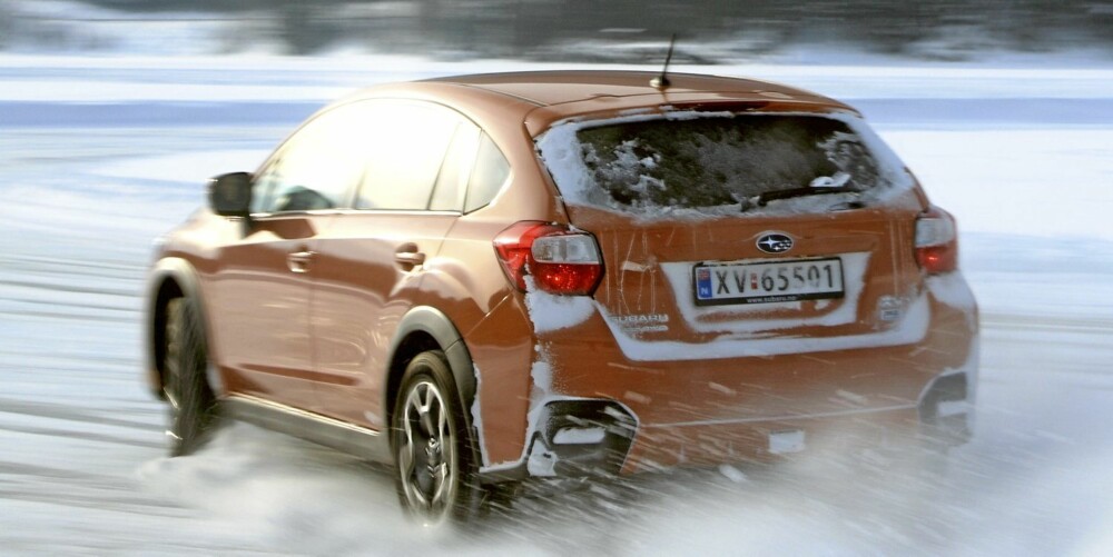 FRISKUS: Subaru XV føles kvikk og det permanente firehjulstrekket besørger god fremkommenlighet på norsk vinterføre. FRISKUS: Subaru XV føles kvikk og det permanente firehjulstrekket besørger god fremkommenlighet på norsk vinterføre.