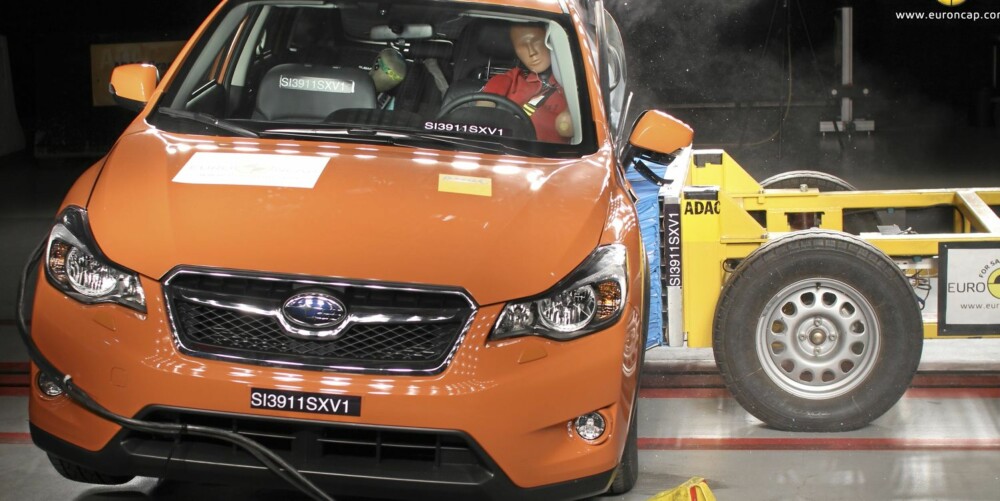 STJERNESMELL: Subaru XV får høy score for beskyttelse av barn i EuroNCAPs kollisjonstest. STJERNESMELL: Subaru XV får høy score for beskyttelse av barn i EuroNCAPs kollisjonstest.