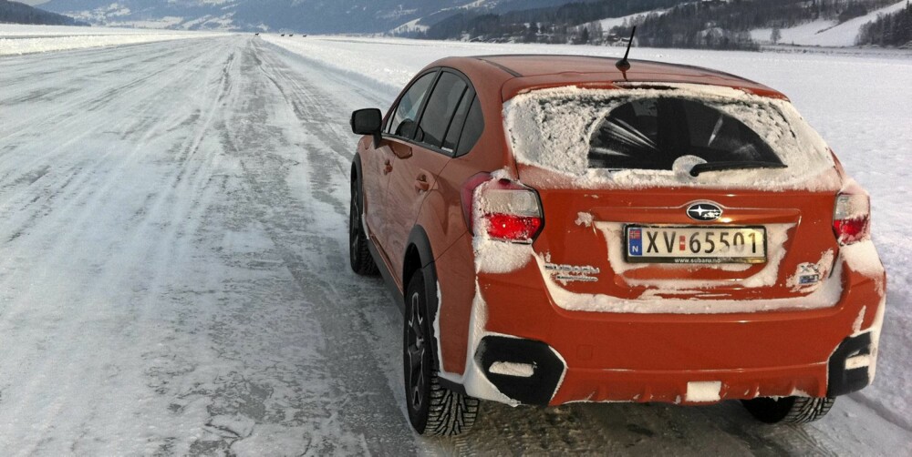 ISBANE: Subaru XV på isbanetest i Øyer kommune. Foto: Martin Jansen ISBANE: Subaru XV på isbanetest i Øyer kommune. Foto: Martin Jansen