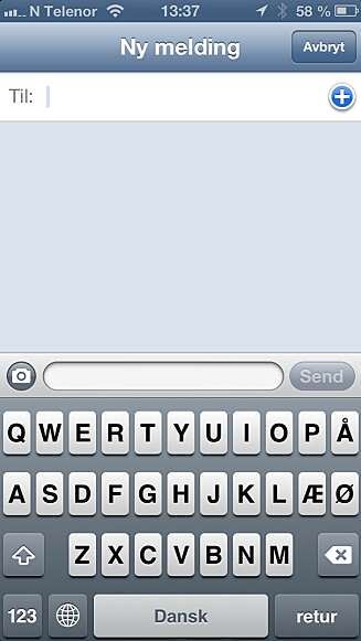 SPRÅK: Du kan legge til flere tastaturspråk. Her ser du vi har byttet til dansk. SPRÅK: Du kan legge til flere tastaturspråk. Her ser du vi har byttet til dansk.