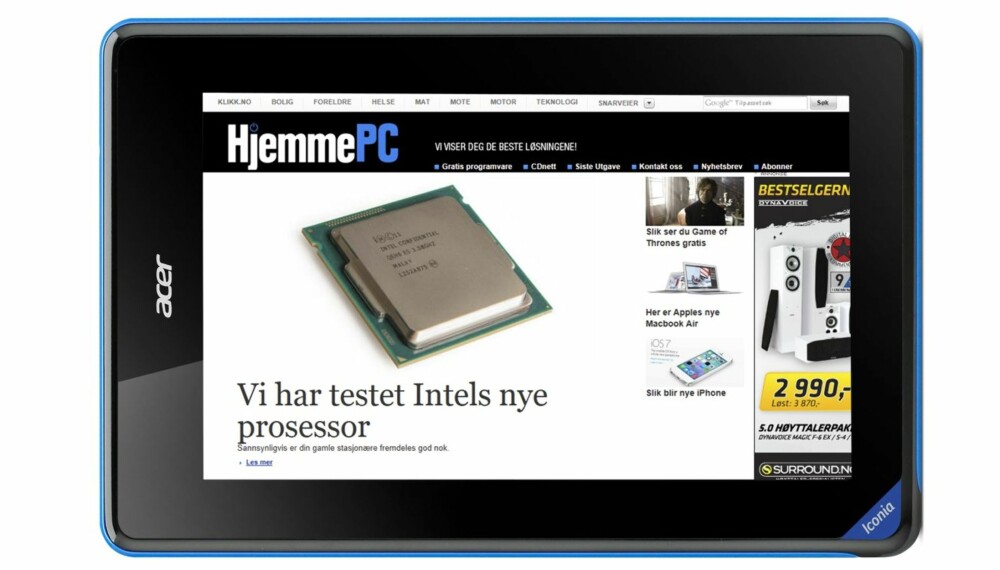 B FOR BILLIG: Iconia B1 fra Acer koster kun 795 kroner. Vi tester hvor godt nettbrett man får for under 1000 kroner. B FOR BILLIG: Iconia B1 fra Acer koster kun 795 kroner. Vi tester hvor godt nettbrett man får for under 1000 kroner.