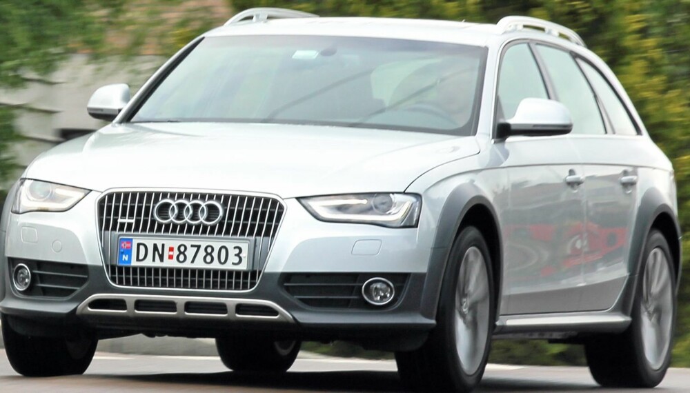 FULL PAKKE: Audi A4 Allroad virker nær sagt skreddersydd for norske forhold. Den er en god stasjonsvogn med ekstra bakkeklaring og firehjulsdrift. I tillegg er den pyntet med SUV-detaljene som mange liker. Foto: Petter Handeland FULL PAKKE: Audi A4 Allroad virker nær sagt skreddersydd for norske forhold. Den er en god stasjonsvogn med ekstra bakkeklaring og firehjulsdrift. I tillegg er den pyntet med SUV-detaljene som mange liker. Foto: Petter Handeland