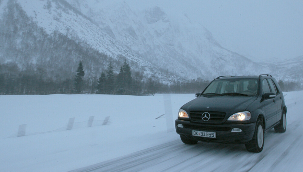På tøffe norske vinterveier er Mercedes ML i sitt ess På tøffe norske vinterveier er Mercedes ML i sitt ess
