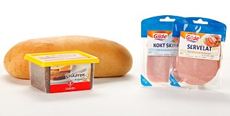 Loff: 46,9 g
Fullkorn (pumpernickel): 36 g
Servelat: 6 g
Kokt skinke: 0 g Loff: 46,9 g
Fullkorn (pumpernickel): 36 g
Servelat: 6 g
Kokt skinke: 0 g