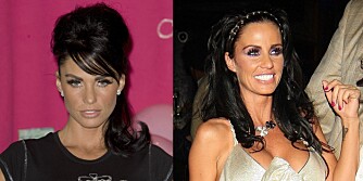 HELMØRK: Britiske Katie Price (36) sportet lenge en ihjelfarget mørk frisyre som gjorde at glamor-modellen vriket langt eldre enn hun egentlig er. HELMØRK: Britiske Katie Price (36) sportet lenge en ihjelfarget mørk frisyre som gjorde at glamor-modellen vriket langt eldre enn hun egentlig er.