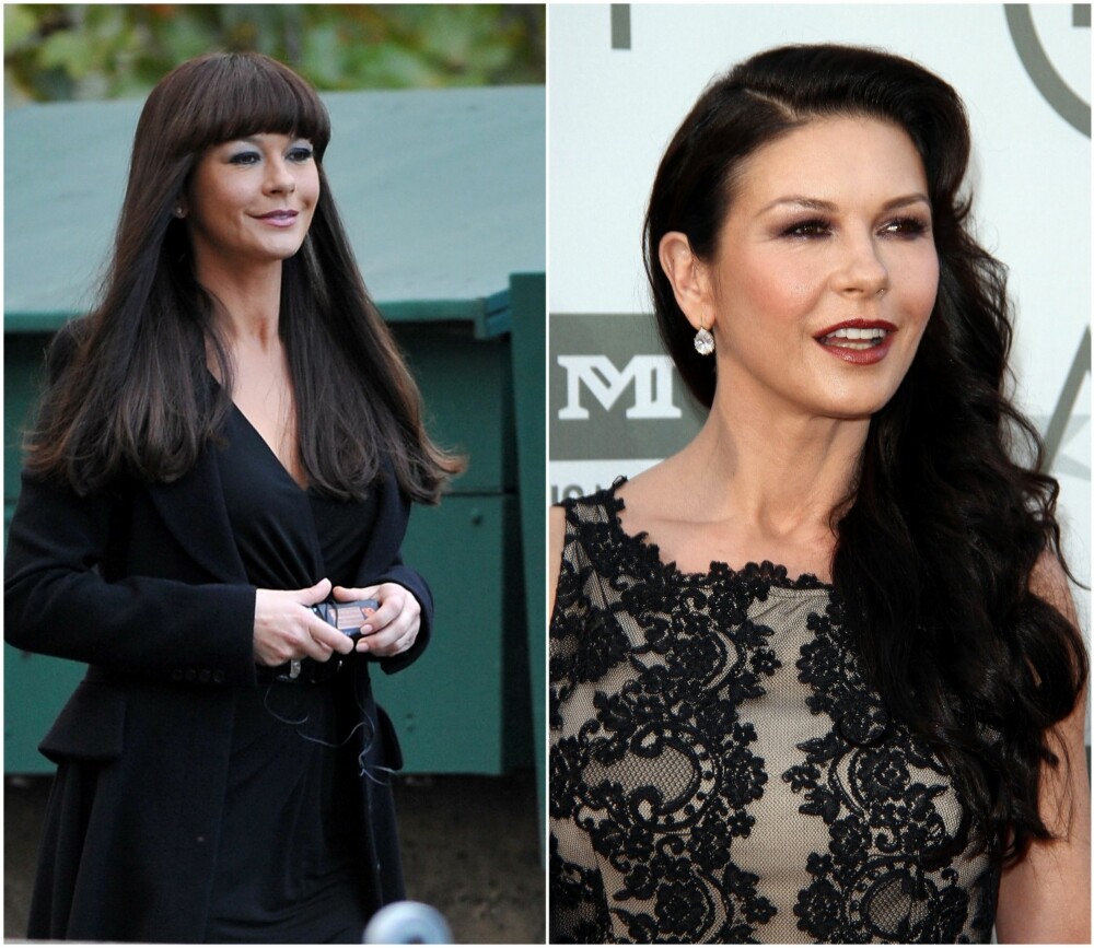 FEIL/RIKTIG: Heldigvis har ikke Catherine Zeta Jones for vane å bruke en tung pannelugg, eller blå øyeskygge. FEIL/RIKTIG: Heldigvis har ikke Catherine Zeta Jones for vane å bruke en tung pannelugg, eller blå øyeskygge.