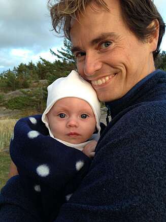 Sølve og pappa Erik Vold på tur. Foto: privat Sølve og pappa Erik Vold på tur. Foto: privat