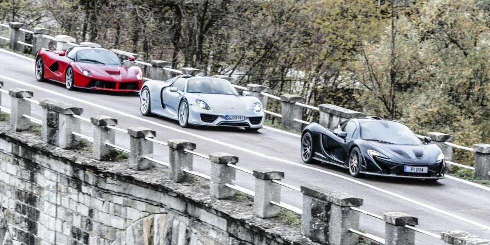 DRØMMEBILER: McLaren P1, Porsche 918 Spyder og Ferrari LaFerrari. DRØMMEBILER: McLaren P1, Porsche 918 Spyder og Ferrari LaFerrari.