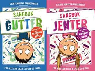 ULIKE SANGER: Det er ikke bare fronten på disse to bøkene som er ulike, også sangene inne i boken har klare kjønnsrolle-mønster. FOTO: Produsenten ULIKE SANGER: Det er ikke bare fronten på disse to bøkene som er ulike, også sangene inne i boken har klare kjønnsrolle-mønster. FOTO: Produsenten