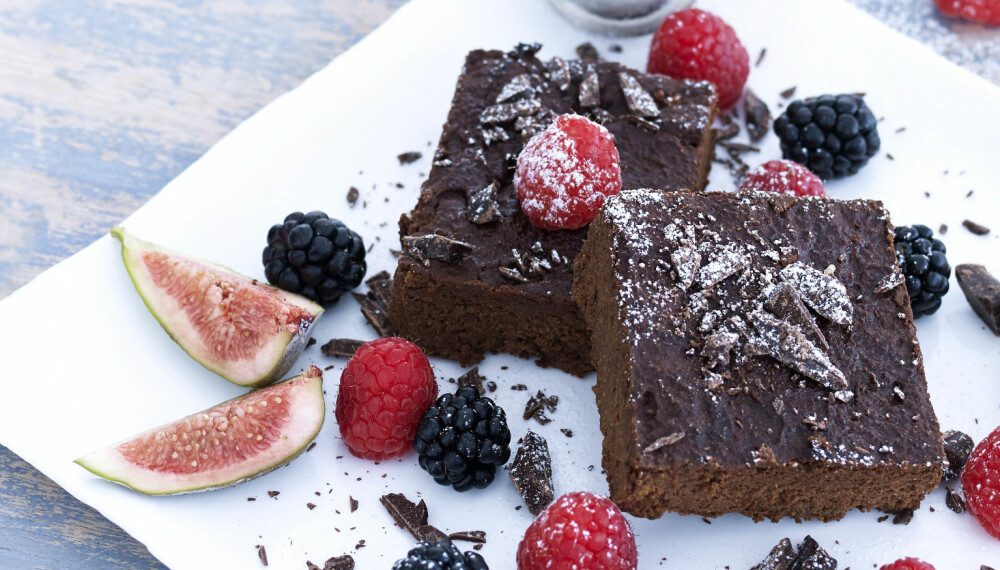 SUNN BROWNIE: Denne kaken er laget av gresskar, kokosmel og råkakao, og er dermed av det svært sunne slaget SUNN BROWNIE: Denne kaken er laget av gresskar, kokosmel og råkakao, og er dermed av det svært sunne slaget
