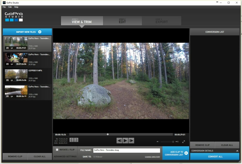 VIDEOREDIGERING: GoPro Studio er en programvare du kan laste ned gratis fra GoPro sine nettsider for å redigere GoPro-videoene dine. VIDEOREDIGERING: GoPro Studio er en programvare du kan laste ned gratis fra GoPro sine nettsider for å redigere GoPro-videoene dine.