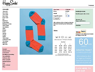 SOKKER: Sokker trengs ikke prøves først, og er dermed lett å handle på nett. SOKKER: Sokker trengs ikke prøves først, og er dermed lett å handle på nett.