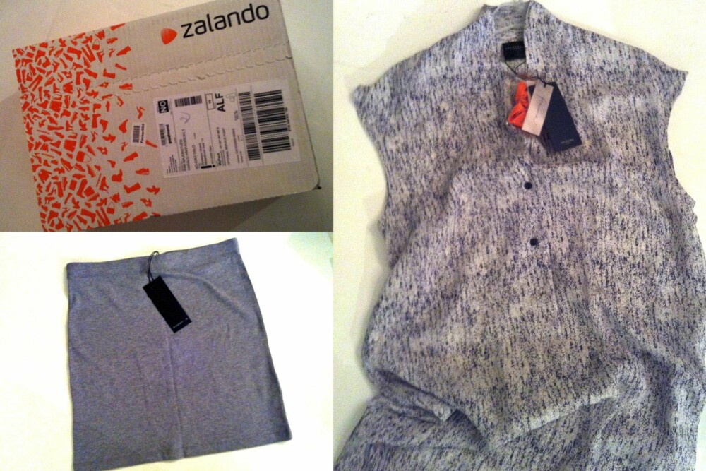 ZALANDO: Zalandos esker er lett gjenkjennelig med logo og oransj mønster. Innpakningen er enkel, ikke noe fiksfakseri. ZALANDO: Zalandos esker er lett gjenkjennelig med logo og oransj mønster. Innpakningen er enkel, ikke noe fiksfakseri.