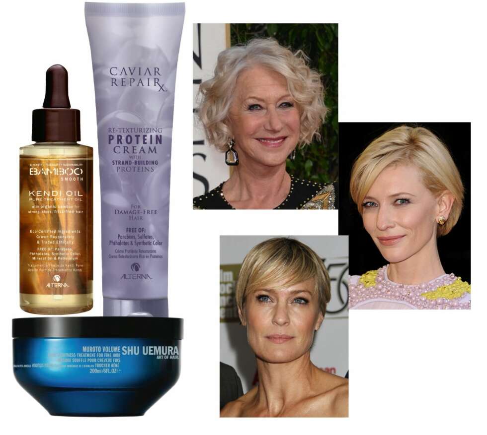 HÅRTIPS: Stine trekker frem Helen Mirren, Cate Blanchett og Robin Wright som gode forbilder. Hårolje som kan brukes som kur mot tørt hår. Smooth Kendi Oil fra Bamboo, kr 349.Gjenoppbyggende krem som skal styrke håret med blant annet proteiner. Caviar Repair X Protein Cream fra Alterna, kr 399.Hårkur som skal gi tynt og fint hår ekstra volum. Muroto Volum Pure Lightness Treatment fra Shu Uemura, kr 520. HÅRTIPS: Stine trekker frem Helen Mirren, Cate Blanchett og Robin Wright som gode forbilder. Hårolje som kan brukes som kur mot tørt hår. Smooth Kendi Oil fra Bamboo, kr 349.Gjenoppbyggende krem som skal styrke håret med blant annet proteiner. Caviar Repair X Protein Cream fra Alterna, kr 399.Hårkur som skal gi tynt og fint hår ekstra volum. Muroto Volum Pure Lightness Treatment fra Shu Uemura, kr 520.