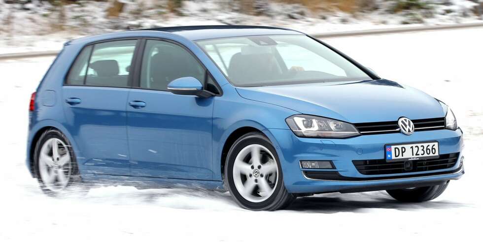 DUELLANT: Volkswagen Golf 1,6 TDI. FOTO: Petter Handeland DUELLANT: Volkswagen Golf 1,6 TDI. FOTO: Petter Handeland