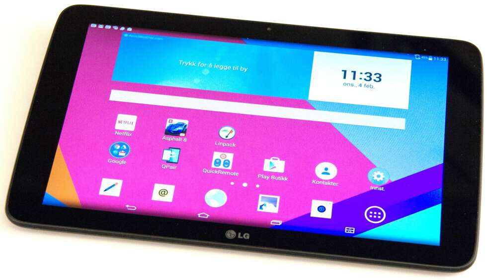MANGE FUNKSJONER: LG G Pad 10.1 byr på mange funksjoner og et robust og pent design. MANGE FUNKSJONER: LG G Pad 10.1 byr på mange funksjoner og et robust og pent design.
