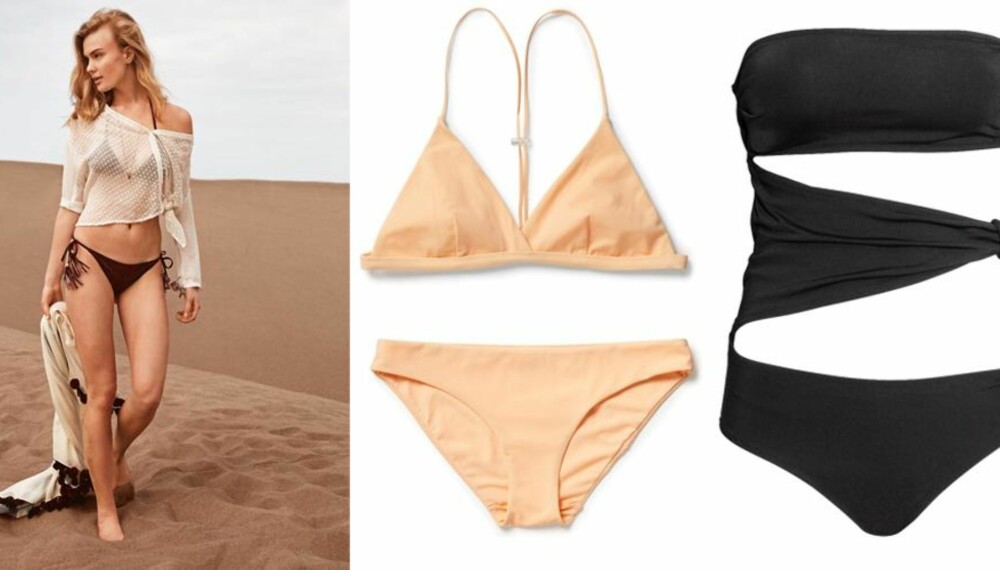KLASSISK OG ELEGANT: Sort badedrakt fra H&M, kr 199. Ferskenfarge bikini fra Weekday, kr 120 per del. Modellen på bildet har på seg bikini fra H&M, kr 50 per del. Bluse fra Haaning & Htoon, kr 1000. Skjerf fra By Malene Birger, kr 499. Smykke fra Syster P, kr 999. KLASSISK OG ELEGANT: Sort badedrakt fra H&M, kr 199. Ferskenfarge bikini fra Weekday, kr 120 per del. Modellen på bildet har på seg bikini fra H&M, kr 50 per del. Bluse fra Haaning & Htoon, kr 1000. Skjerf fra By Malene Birger, kr 499. Smykke fra Syster P, kr 999.