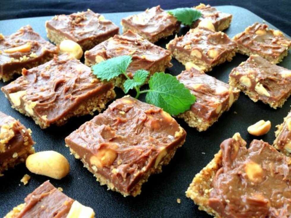 SØTT OG SALT: Linda Stuhaugs snickerkake gir oss vann i munnen. SØTT OG SALT: Linda Stuhaugs snickerkake gir oss vann i munnen.