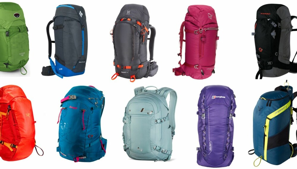 TOPPTUR: Vi har testet ti sekker for toppturer med ski. TOPPTUR: Vi har testet ti sekker for toppturer med ski.