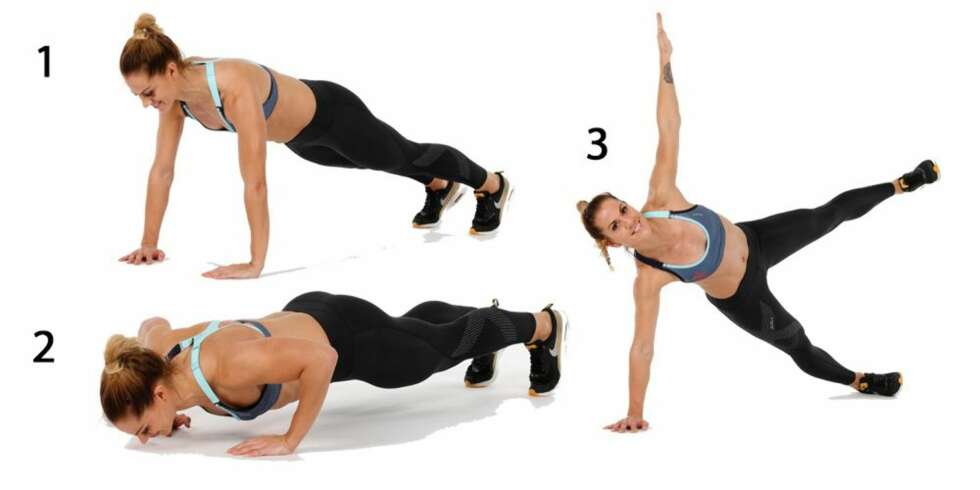 PUSHUP + STJERNE: Tren bryst, armer og kjernemuskulatur. PUSHUP + STJERNE: Tren bryst, armer og kjernemuskulatur.
