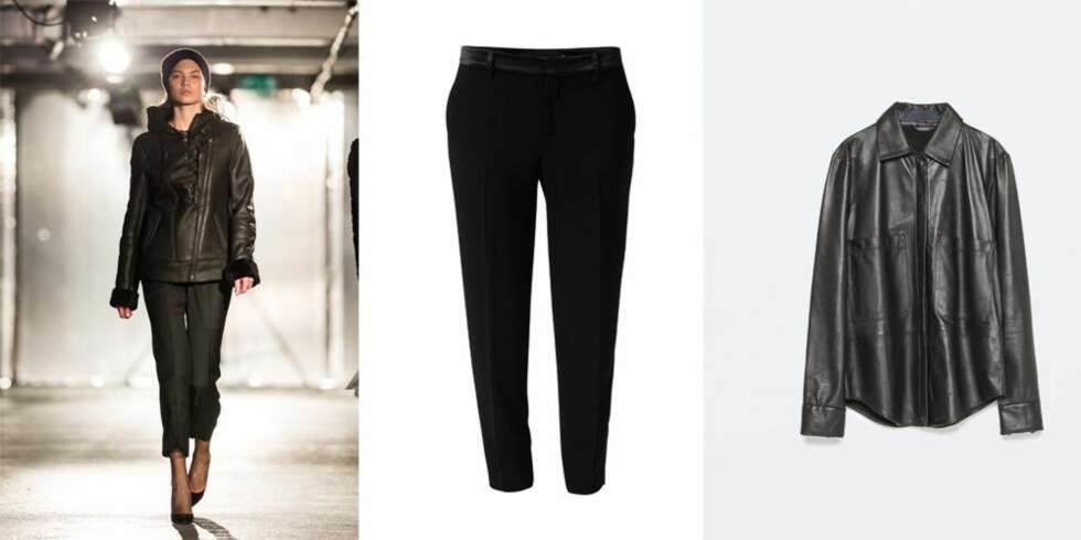 LAKK OG LÆR: Bukse fra Lindex, kr 299. Skjorte fra Zara, kr 1299. LAKK OG LÆR: Bukse fra Lindex, kr 299. Skjorte fra Zara, kr 1299.