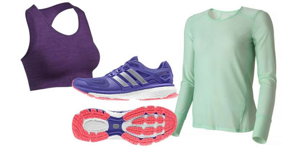 TRENINGSTØY: Alt du trenger før du legger ut på joggetur er et par gode sko, en god sports-bh og behagelige klær. Sports-bh fra Run and Relax, kr. 395. Løpesko fra Adidas hos XXL, kr. 1399. Genser fra Casall hos getinspired.com, kr. 499. TRENINGSTØY: Alt du trenger før du legger ut på joggetur er et par gode sko, en god sports-bh og behagelige klær. Sports-bh fra Run and Relax, kr. 395. Løpesko fra Adidas hos XXL, kr. 1399. Genser fra Casall hos getinspired.com, kr. 499.