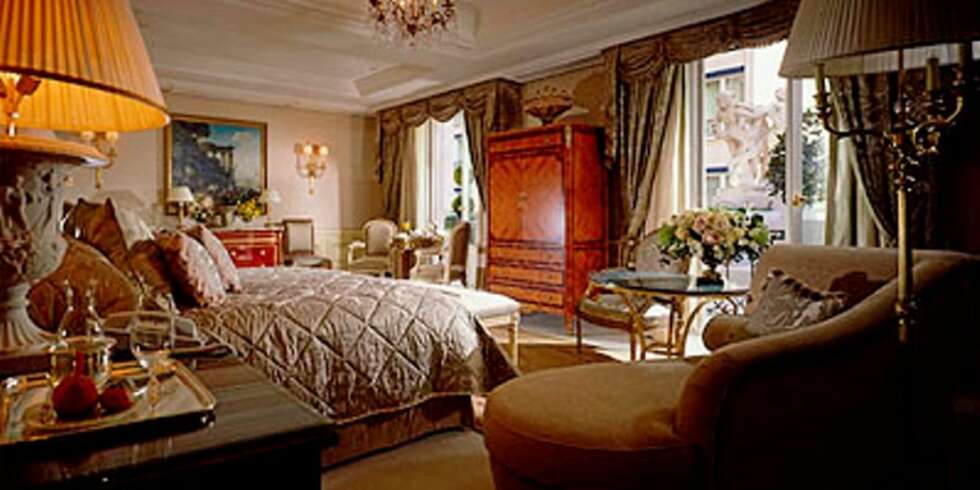 KONGESUITEN: I Paris er kongesuiten på Four Seasons George V byens dyreste rom. KONGESUITEN: I Paris er kongesuiten på Four Seasons George V byens dyreste rom.
